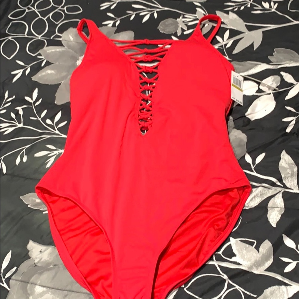 Red 1 piece lady’s bathing suit